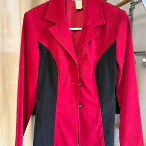 Women's Red and Black Blazer